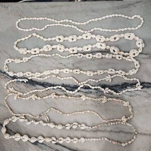 Vintage shell necklaces chain link conch